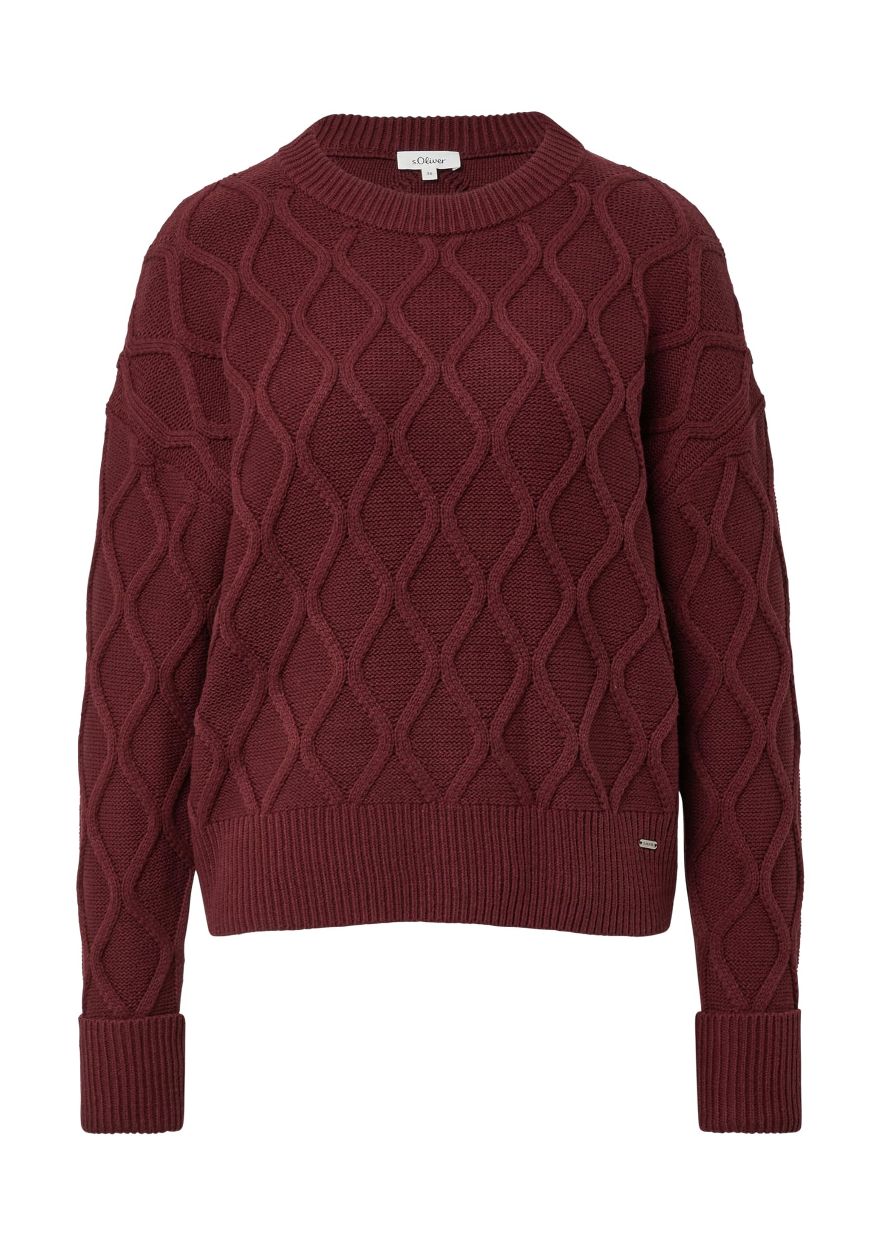 s.Oliver Pullover im Relaxed Fit mit Zopfmuster