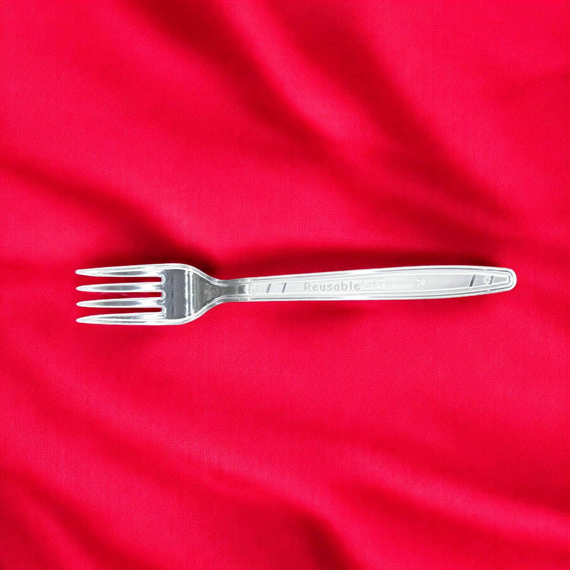 1000 Fourchettes Élégantes Réutilisables en Plastique Cristal de 18 cm, Couverts Réutilisables Solides Pour Professionnels, Idéals Pour La Vente À Emporter, Les Fêtes Et Les Événements