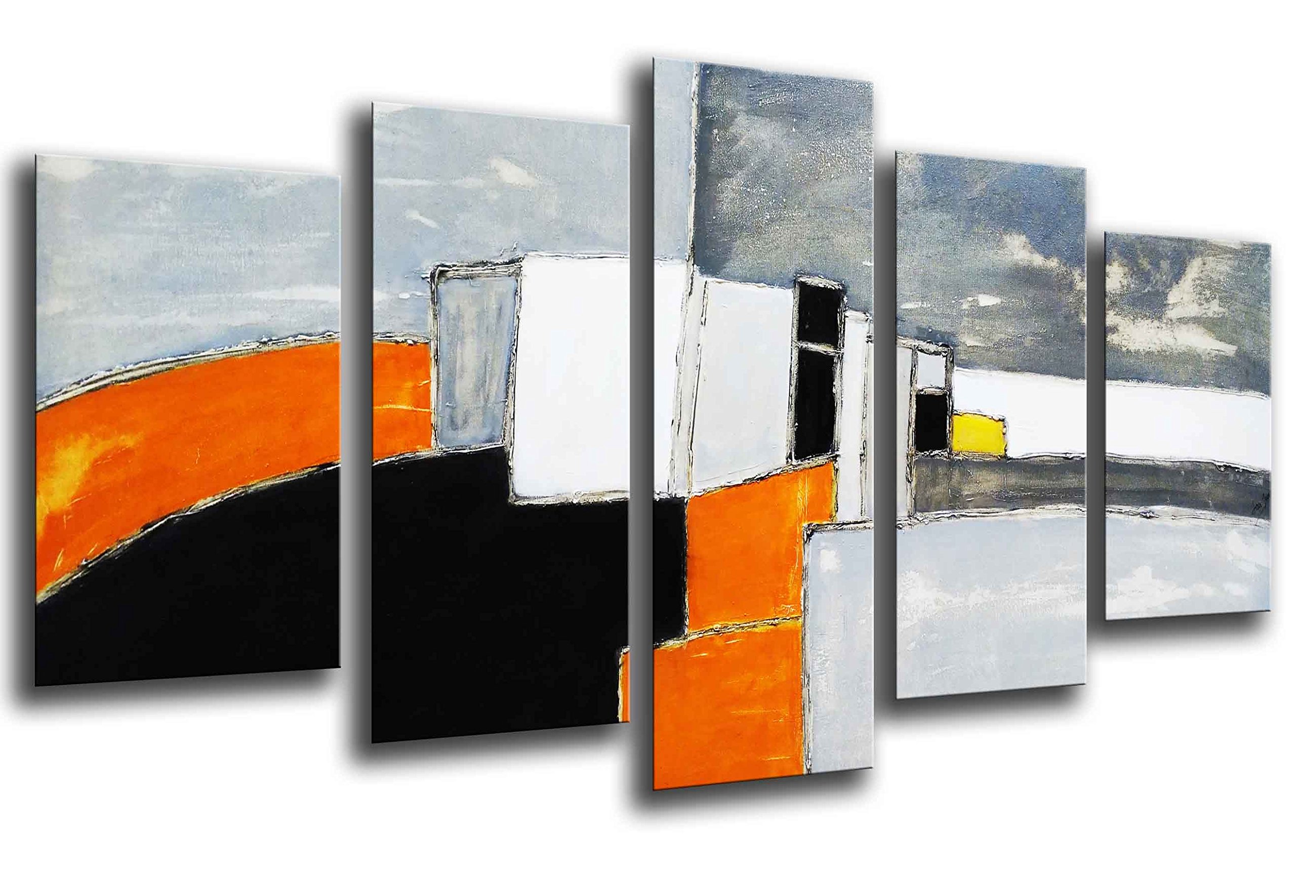 Tableau moderne photographique abstrait grand format 165 x 62 cm impression bois