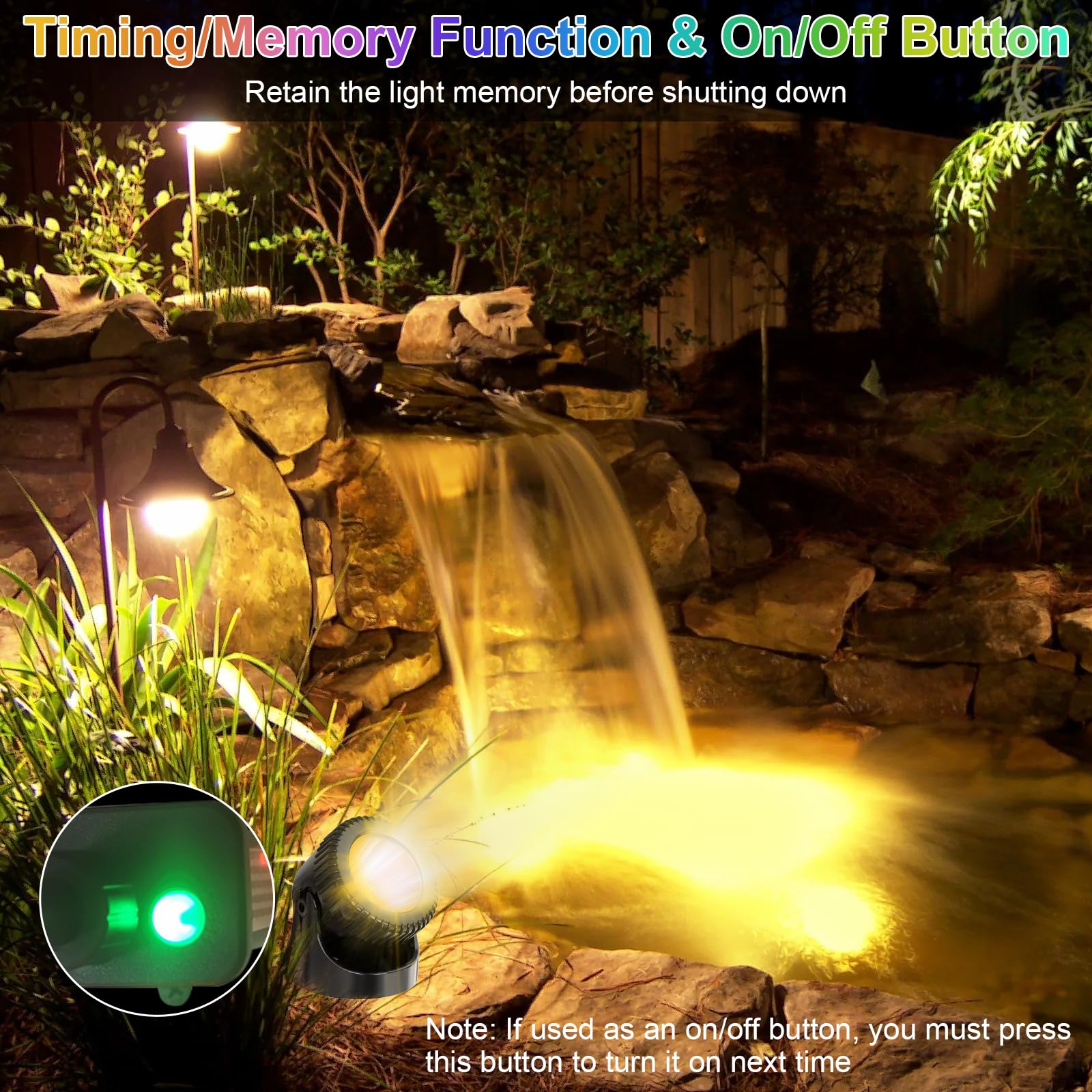 RGB Unterwasser-Teichlichter, 20 Farben, dimmbar, tauchfähig, LED-Brunnenlichter mit Timer, IP68 wasserdicht mit Fernbedienung, für Außenteiche, Aquarium, Garten, Pool (4 Stück)