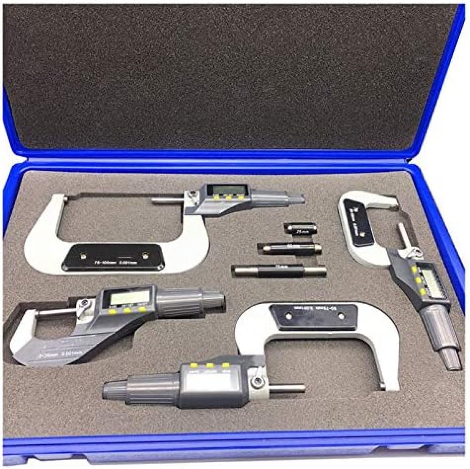 Micromètre électronique extérieur 0-25 mm 25-50 mm 50-75 mm 75-100 mm 0,001 mm Micromètre numérique Outil de mesure Micromètre numérique, 50 75 mm Standard