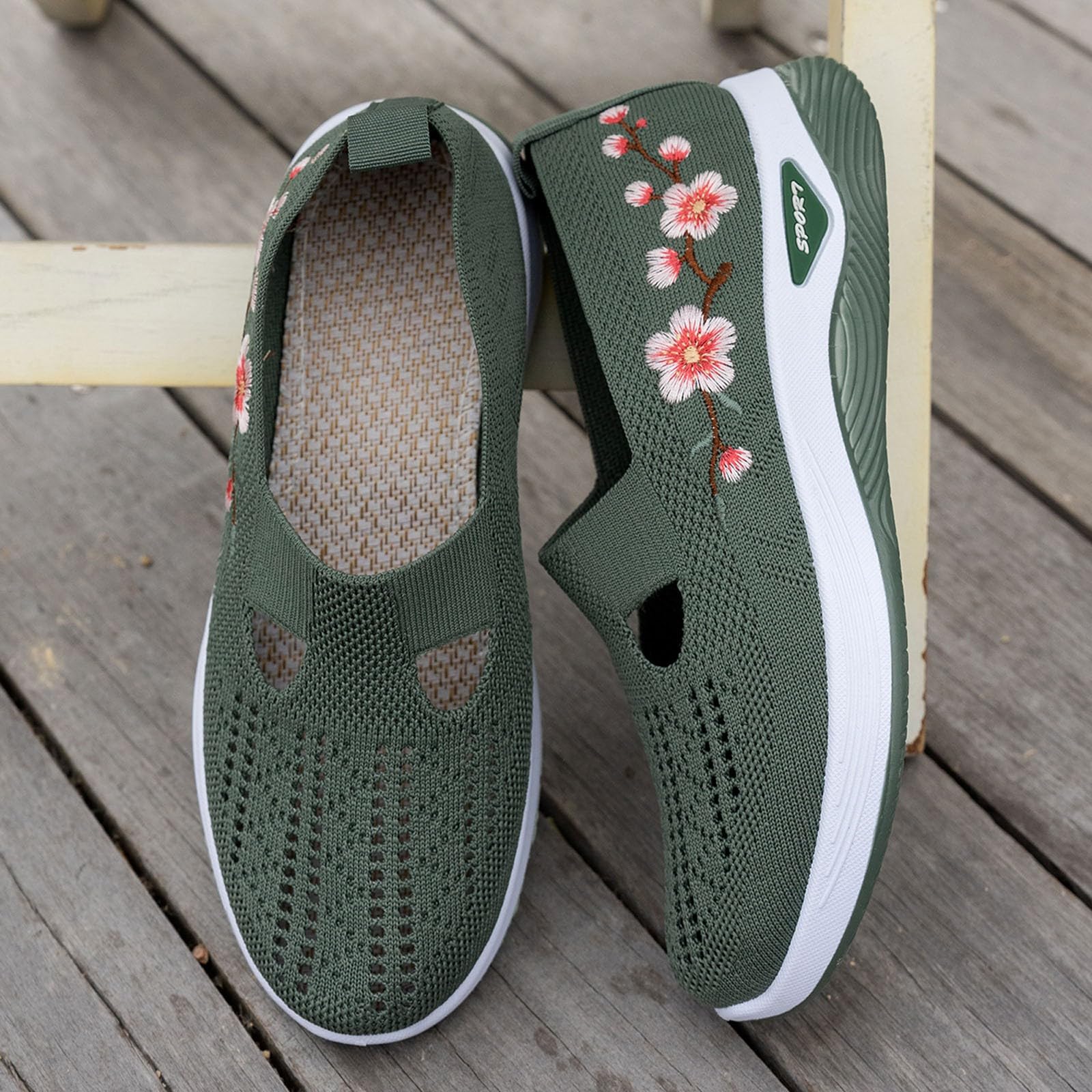 Scarpe Ortopediche Donna Estive Senza Lacci Scarpe Slip On da Corsa Camminare Comode Ginnastica Morbida Sneakers Traspiranti Leggere Antiscivolo Sneakers Diabetici Pianta Larga Sanitarie Outdoor Sport