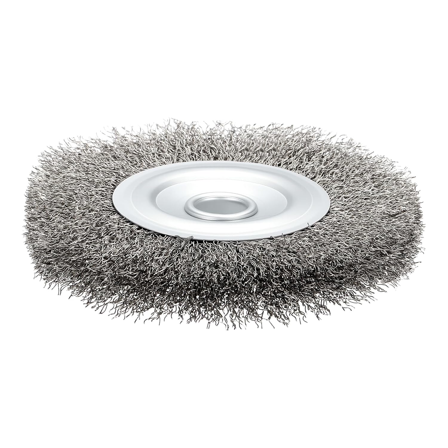 Wire Brush for Angle Grinder (5"/125mm) 1 Pack, Crimping Steel Wire 0.02" (Stainless Steel) Wire Wheels with 5/8 Inch Threaded Arbor - for Rust, Cleaning, Deburring on Cast Iron