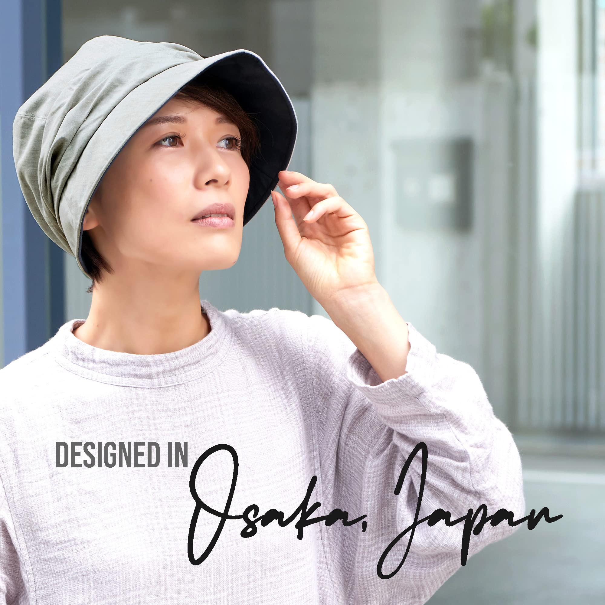 CHARM Sombrero Verano Mujer Algodón - Orgánico Gorra ala Ancha Quimio Sol SPF