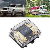 Vista 2 de Bloque de soporte, 100A 1 en 2 bloque de salida con pantalla LED digital de voltaje para audio de yate de automóvil