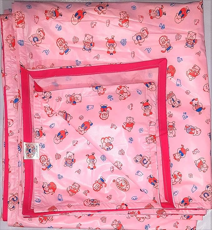 Mothers Choice King Waterproof PVC Plastic Mattress Protector/Bed Protection Sheet for Baby and Adult, 95 x 73 Inches - Pack of 1 (Pink)