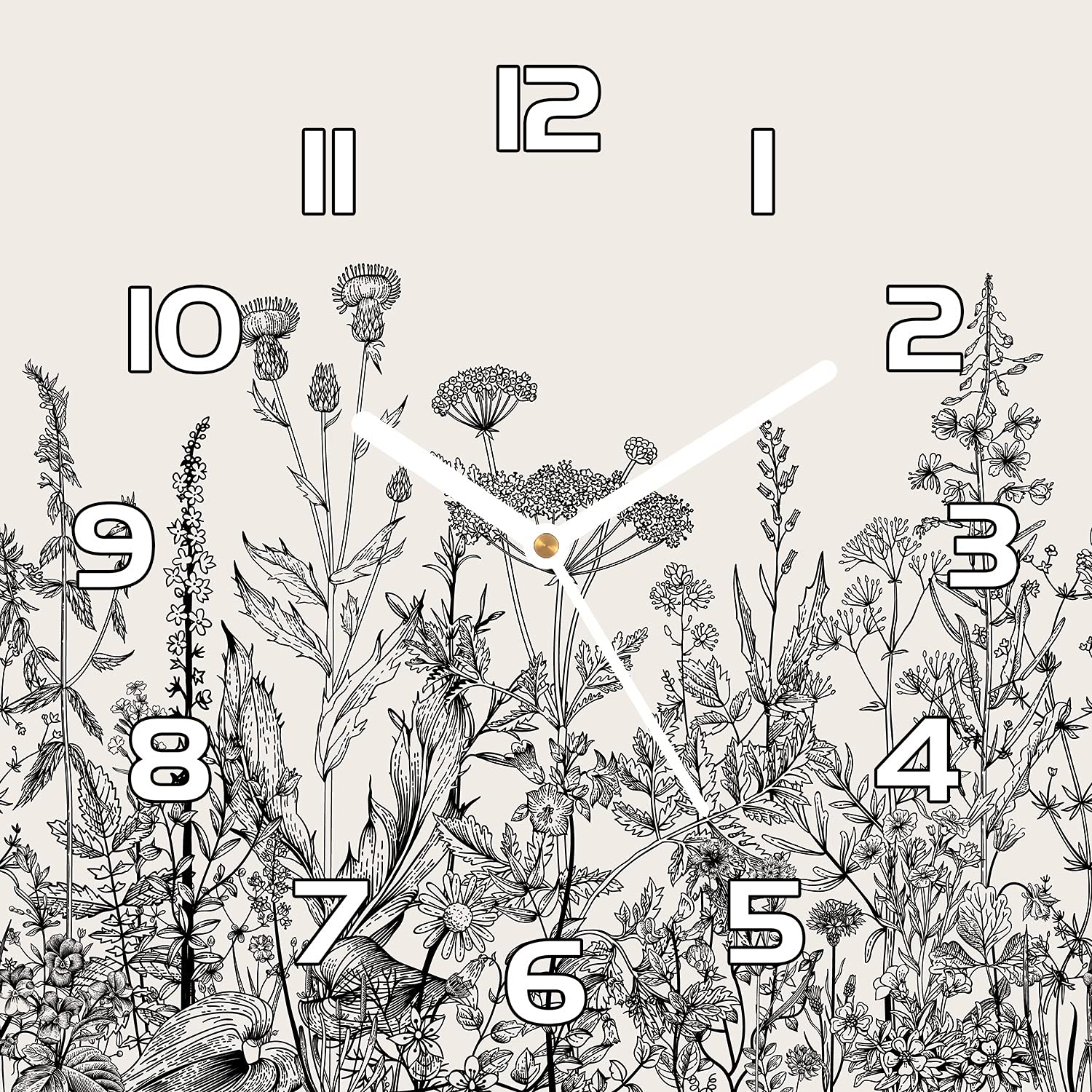 Horloge murale cuisine et salon en verre moderne 30x30