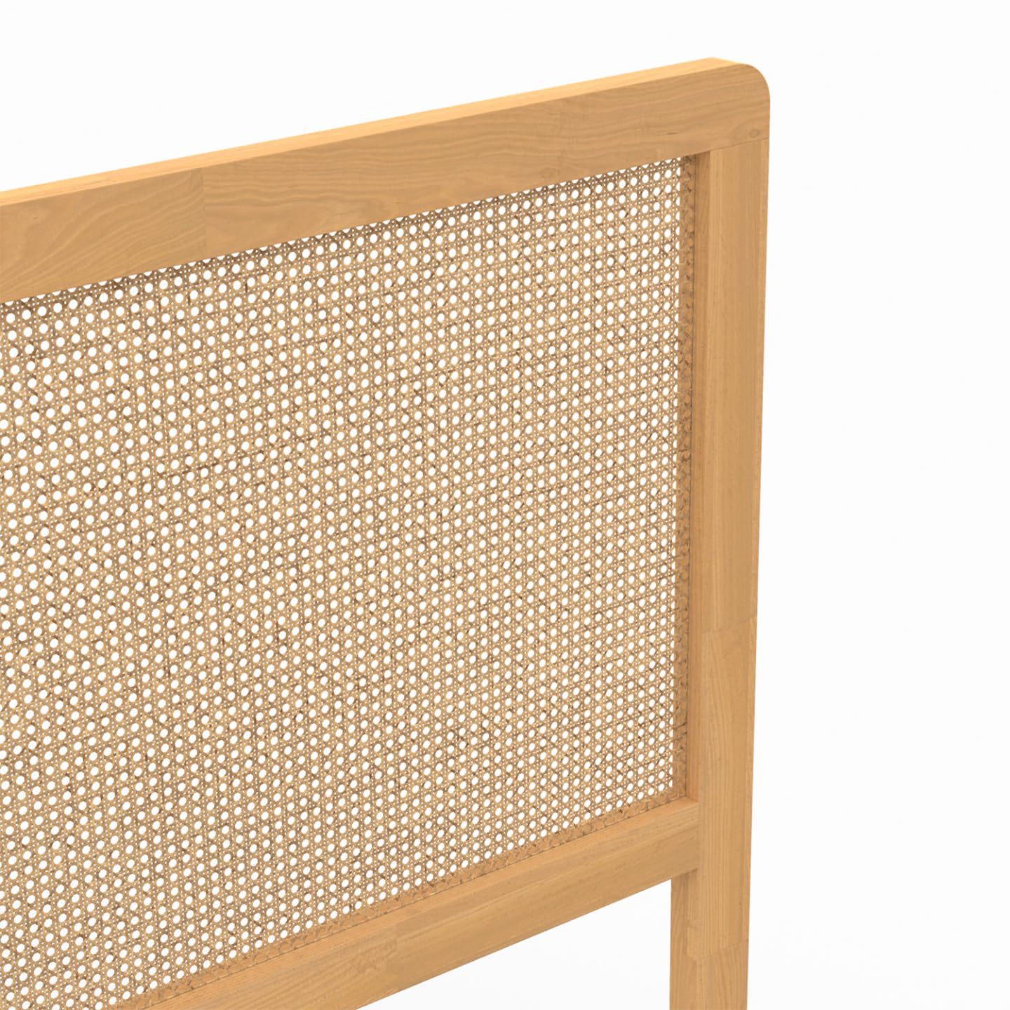 IDMarket - Tête de lit sur Pied EDHEN 140 cm cannage et Bois