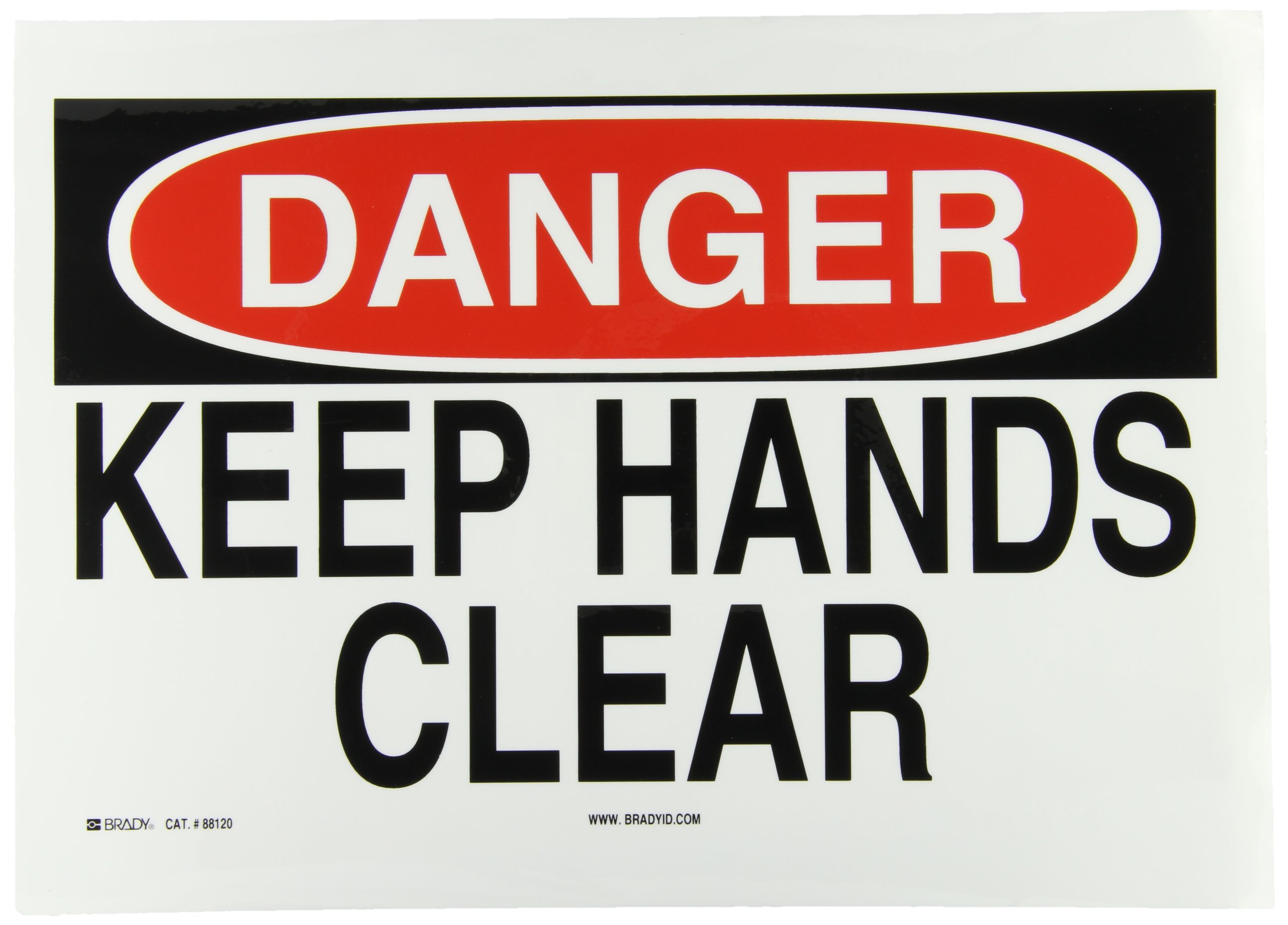 Panneau machine Brady 88120 Keep Hands Clear pour éviter les risques de pincement - 2