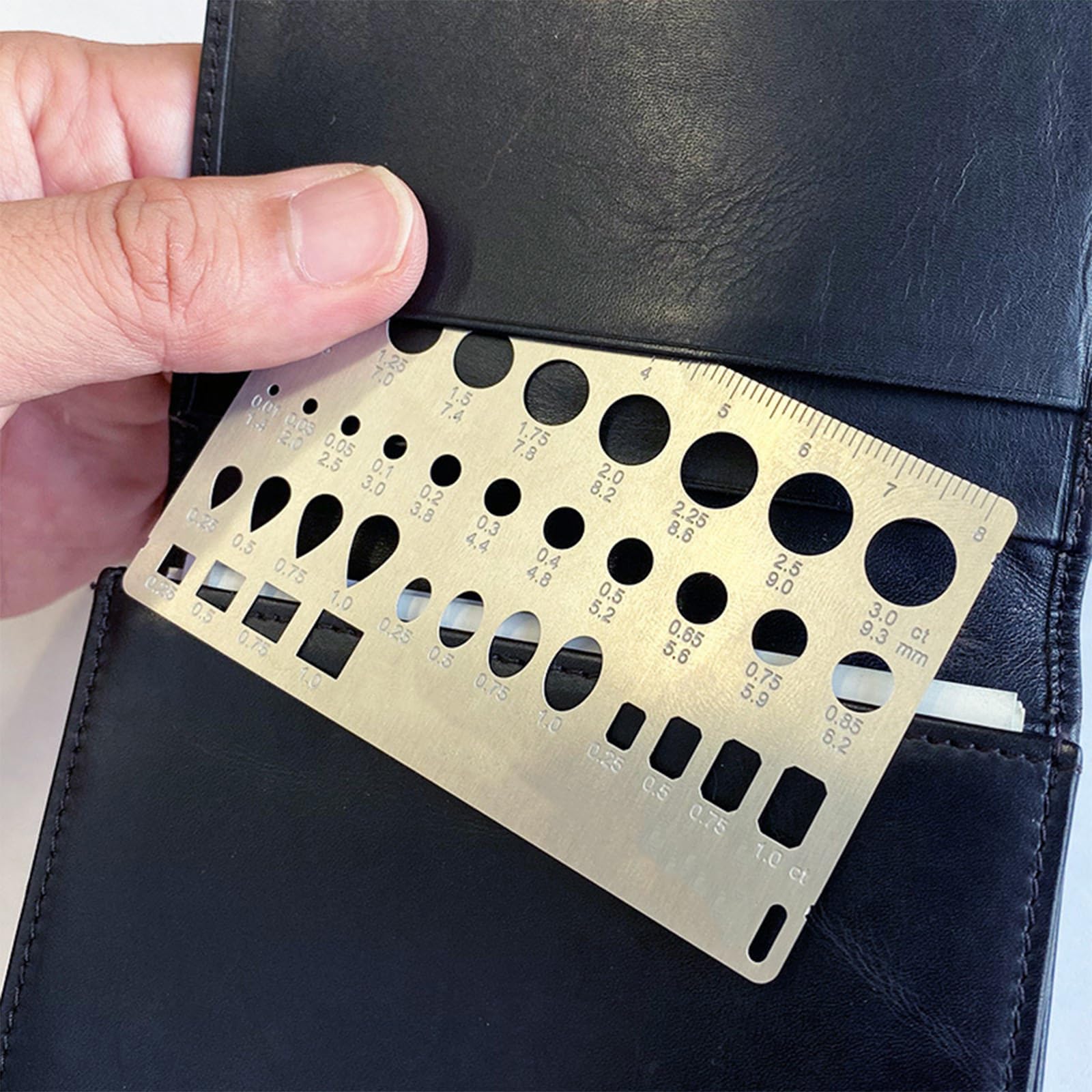 Instrumento de medición de acero inoxidable para joyeros profesionales y coleccionistas de diseño de joyas