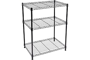 Space-Saving 3 Shelf Storage Rack for Effortless Organization