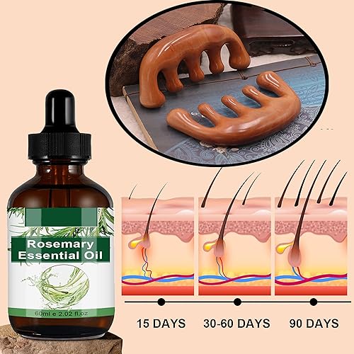 Miniatura 9 de Aceite de Romero para, 1 Masajeador, Aceite de Romero para el Crecimiento Del Cabello, Aceite de Ricino para Cejas y Pestañas y Cuidado de la Piel