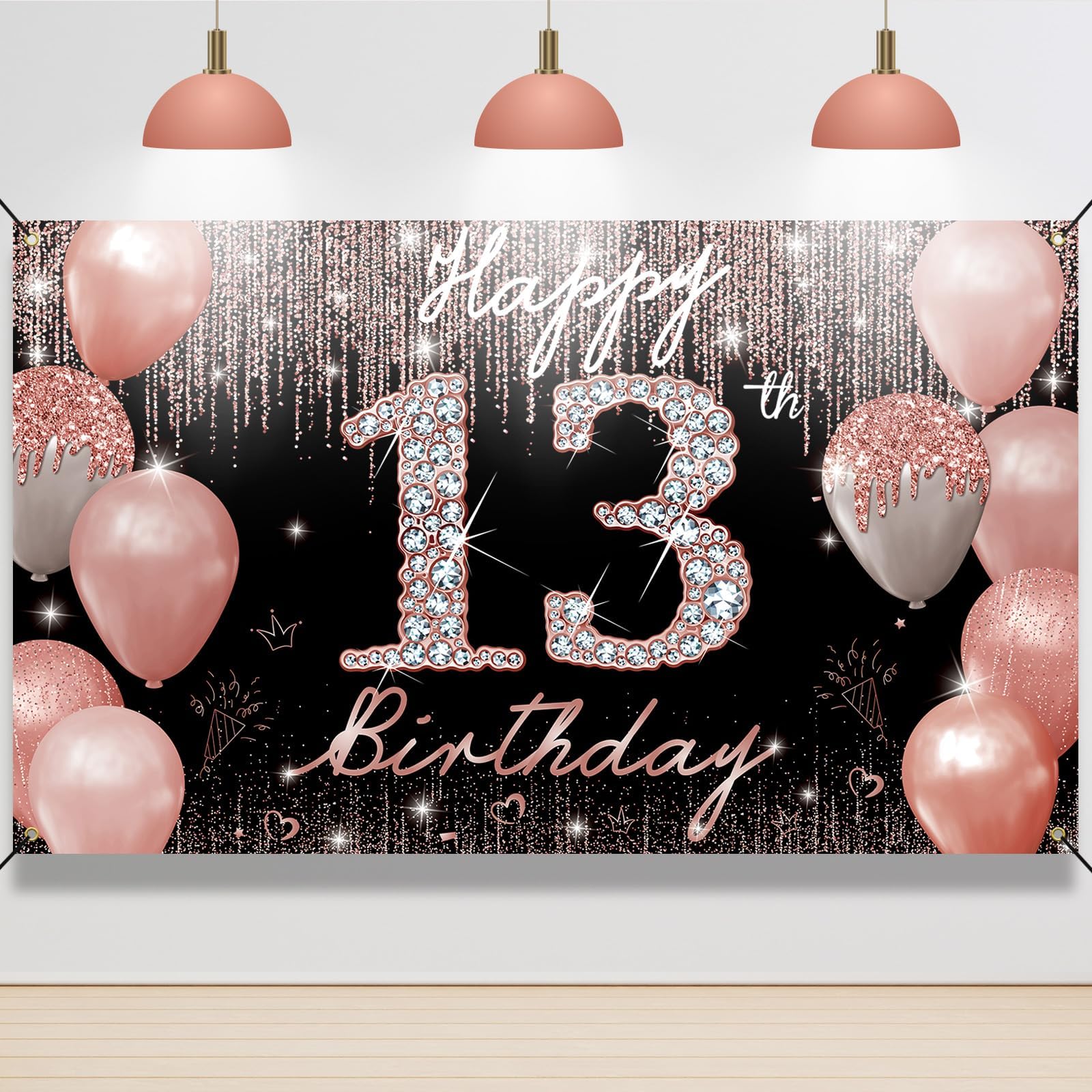13th Birthday Decoration for Girls, Happy 13th Birthday