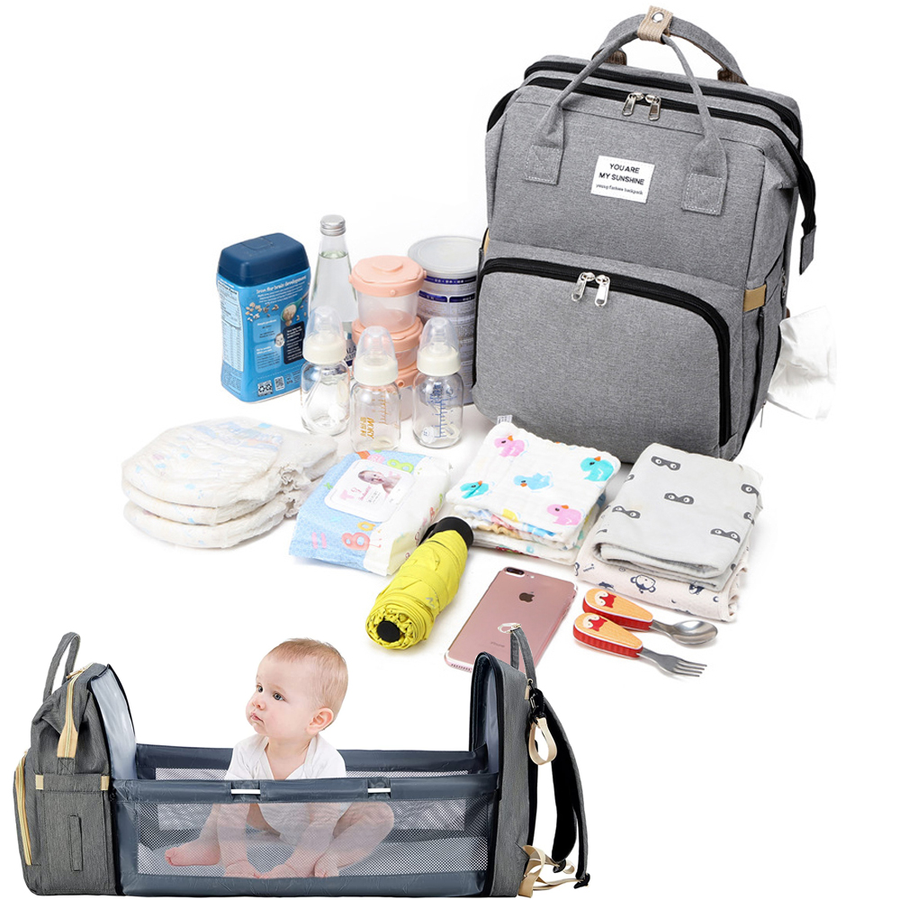 Sac à Langer Bébé Avec Lit Portable - Grande Capacité Et Imperméable