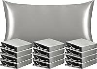 Vista 43 de NTBAY - Fundas de almohada de satén para cabello y piel, fundas de almohada sedosas de lujo con cierre de sobre.