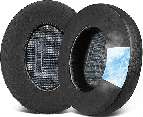 SOULWIT Almohadillas de gel de enfriamiento para auriculares Anker Soundcore Life 2 (no compatible con Life 2 Neo)Q20Q20+Q20IQ20BT, almohadillas