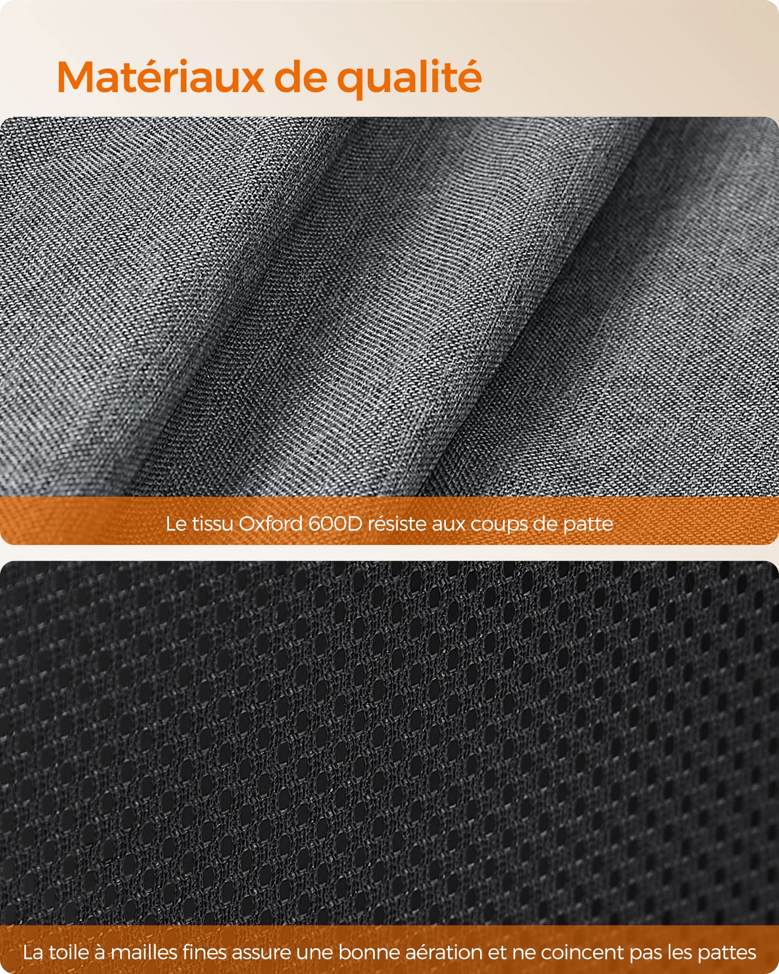 Feandrea Parc pour Chien en Tissu Oxford, Clôture Octogonale, Enclos, Taille L, 112 x 112 x 62 cm, Cadre en Tube PVC, Filet Respirant, Pochette de Rangement, Gris Foncé et Gris Clair PDC003G01