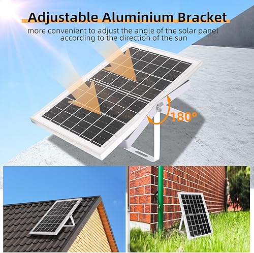 Miniatura 5 de Solar Powered Exhaust Fan with Adapter,IUZEAI 12W Solar Panel with Bracket 6" Solar Fan with Longer 16.4ft Wire Waterproof Strong Airflow with