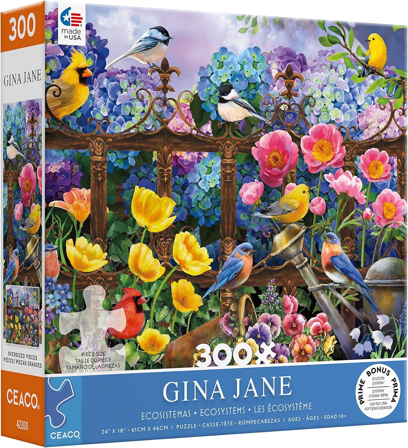 Ceaco - Sandy Williams - Hydrangeas - Oversized 300 Piece Jigsaw Puzzle