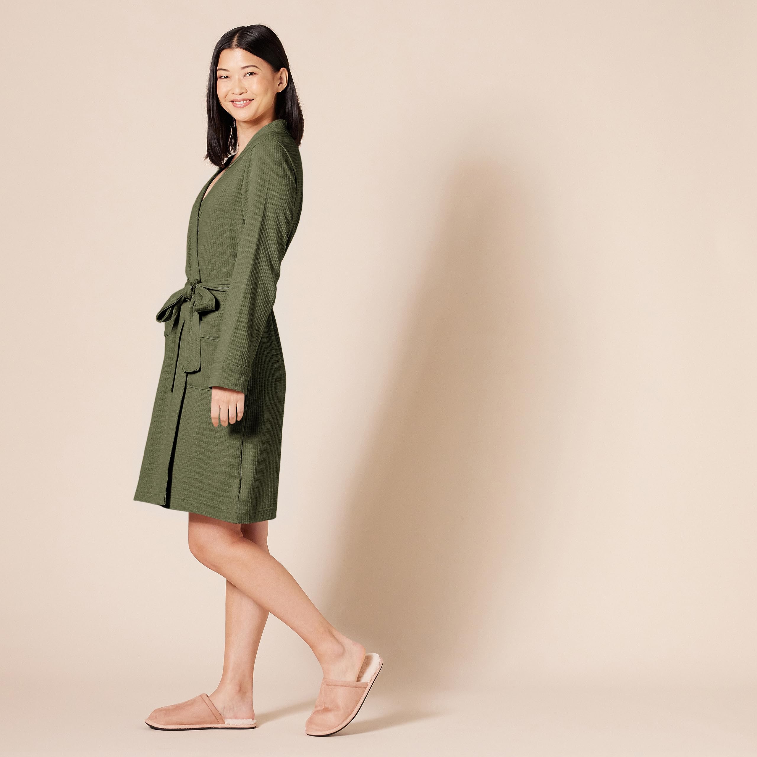 Amazon Essentials Accappatoio Leggero A Nido d'Ape (Taglie Forti Disponibili) Donna