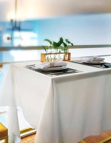 Miniatura 8 de GEFEII Juego de 12 servilletas de tela de poliéster sólido de 18 x 18 pulgadas para cocina, mantel rectangular cuadrado redondo para bodas, fiestas,