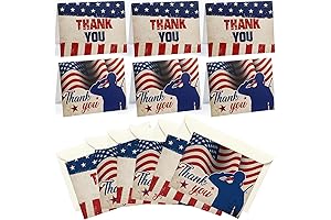 Patriotic Thank You Card Set for Veterans and Service Members