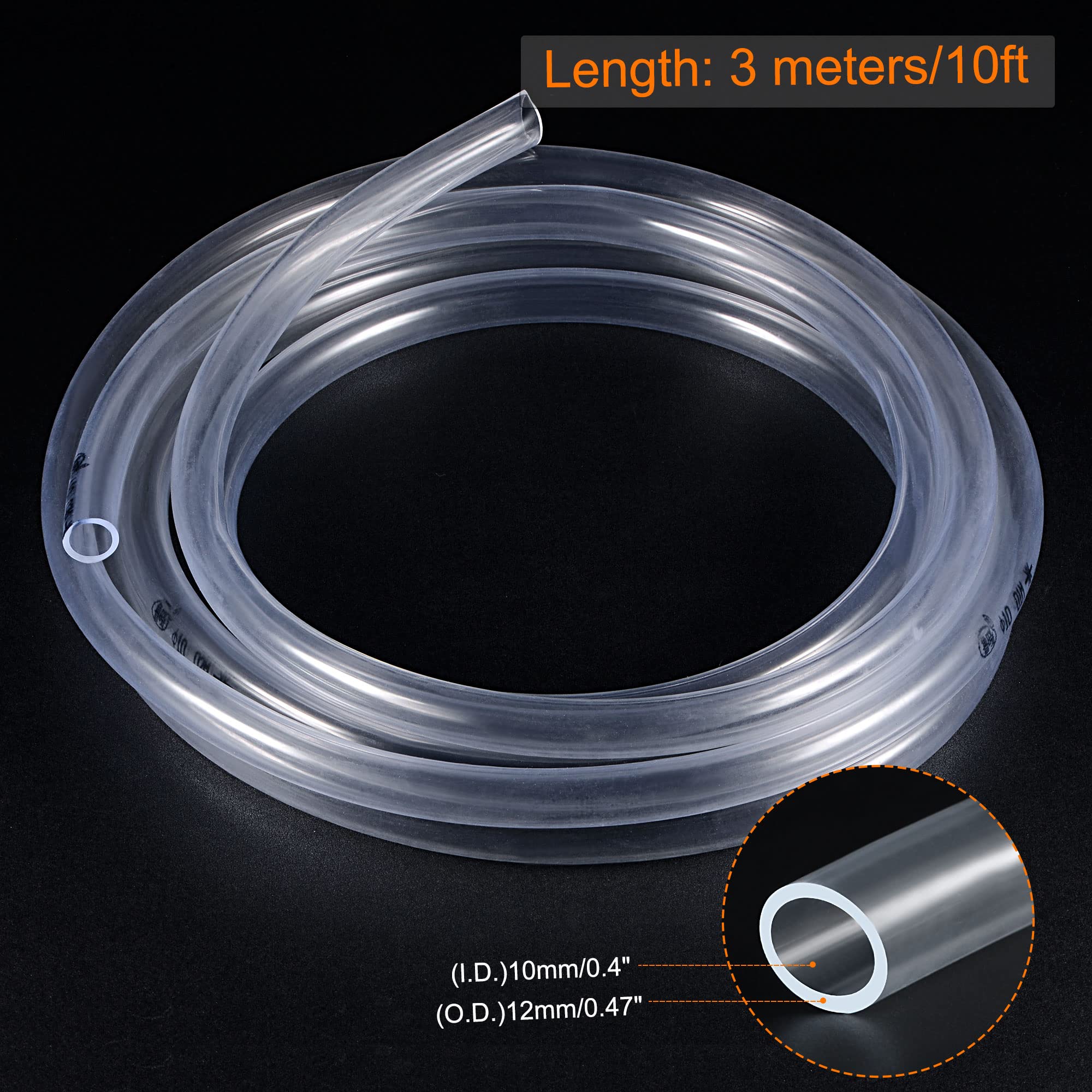 MECCANIXITY PVC Transparent Hose Plastic Vinyl Tubing 3/8
