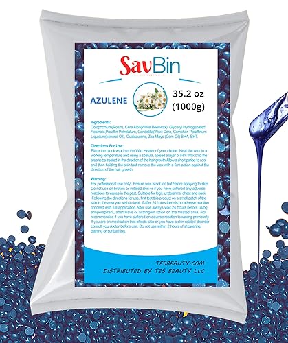 Granos de cera dura de azuleno azul (azuleno azul, 2.2 libras (35.27 oz))