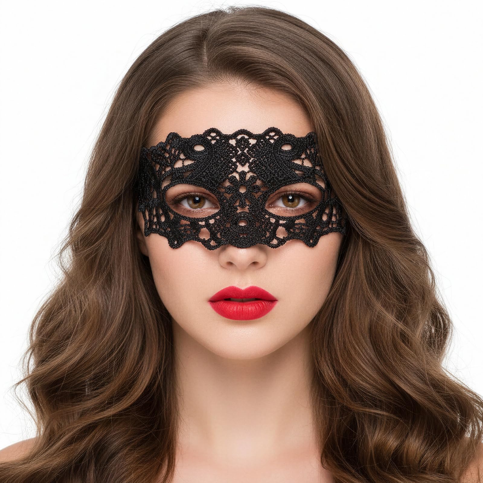 Neyauo Masquerade Masks for Women, Black Masquerade Mask, Lace Mask for Halloween, Costume Party, Carnival Party