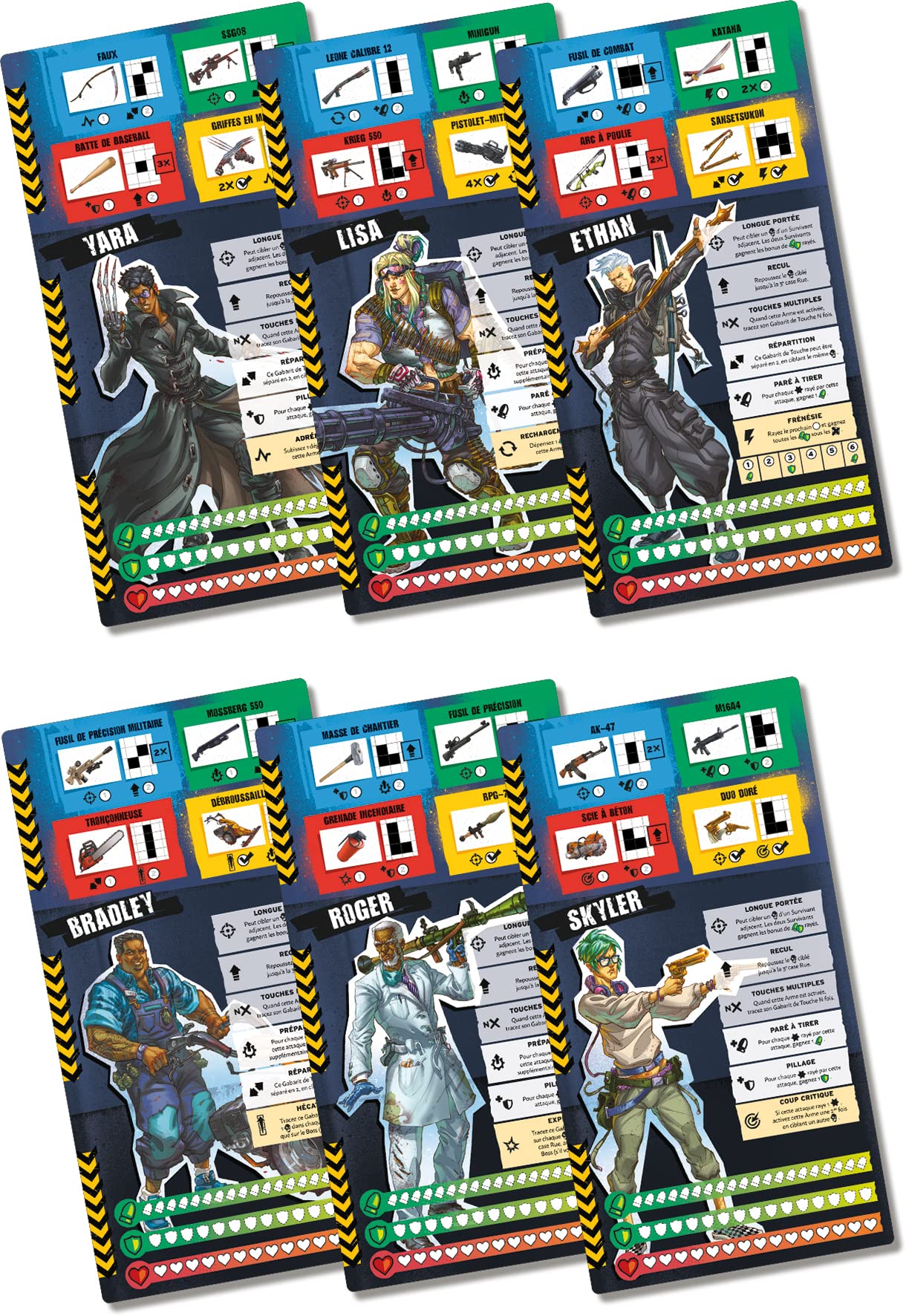 Asmodee Zombicide Gear Up Gioco Da Tavolo - Gioco Di Carte Cooperativo Flip-and-Write - 1-6 Giocatori, 14+ Anni, Edizione Francese