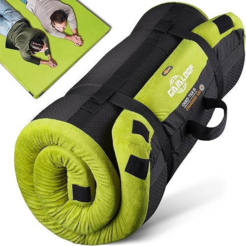 Colchón de espuma viscoelástica gruesa de 3 pulgadas para acampar cochetienda de campañacuna Glamping portátil, colchón de futón enrollable para