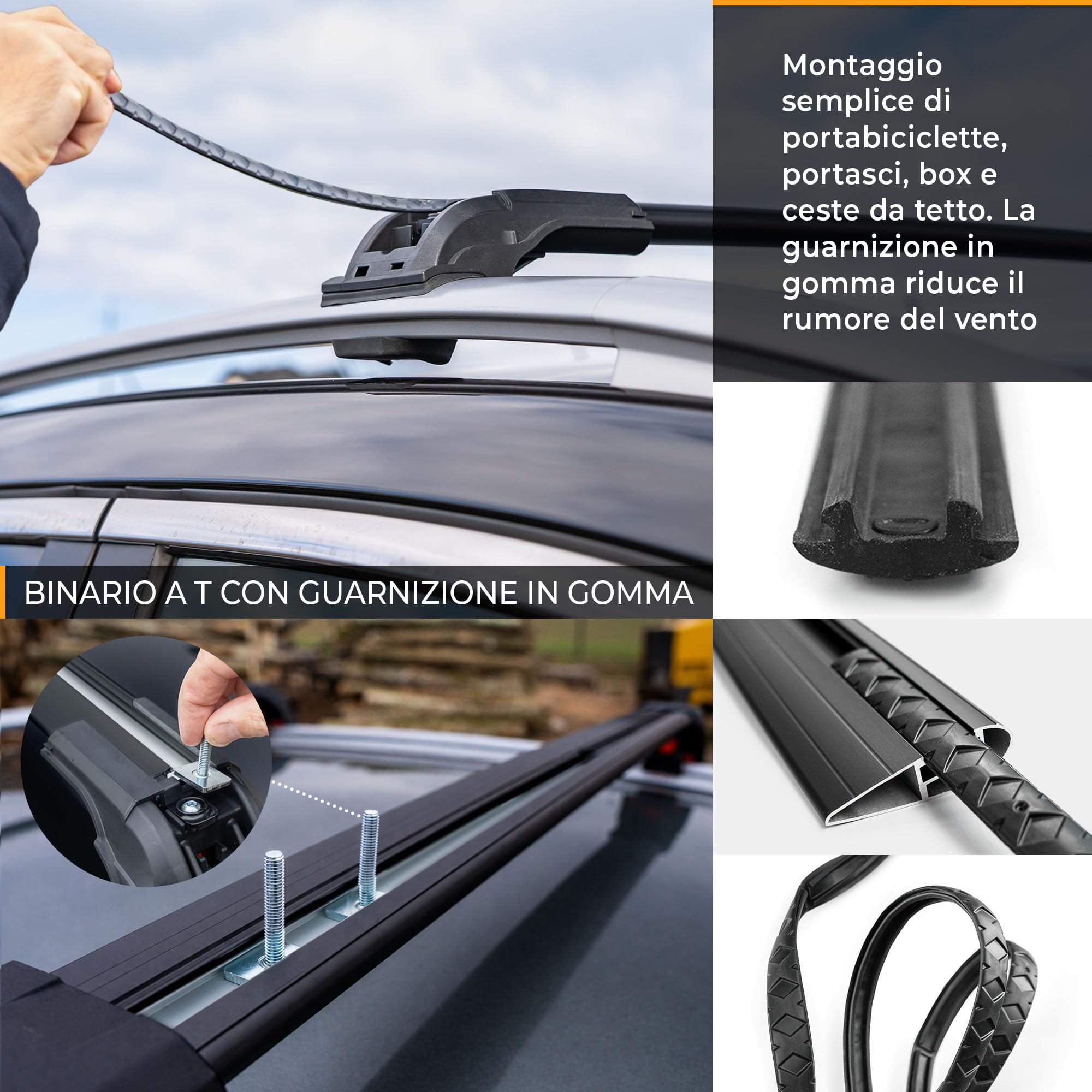 CHROMEMASTER | Barre da tetto portatutto Alu per Peugeot Expert 2007-2016