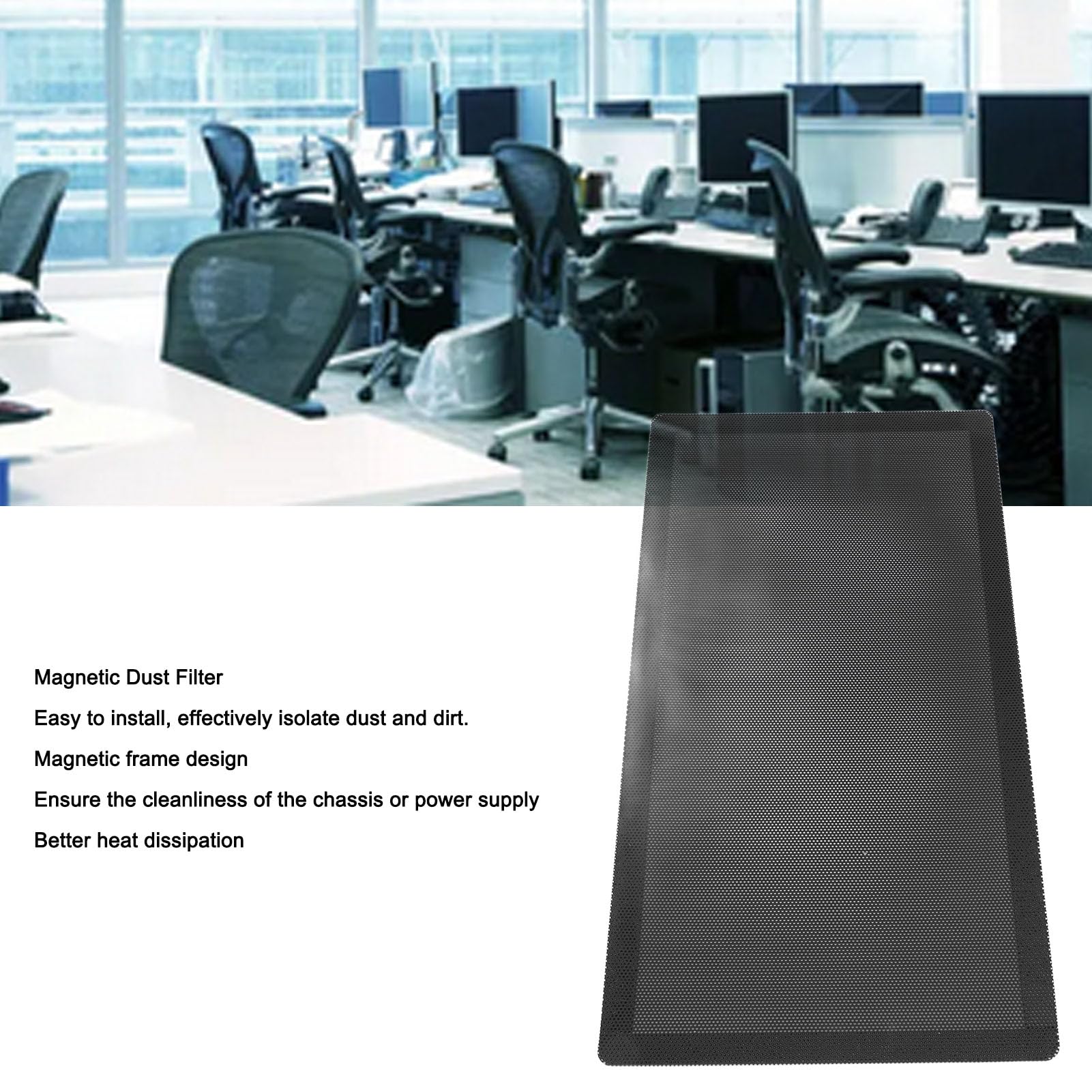 140x280mm DIY PC Case Dust Filter, 10pcs PC Case Dust Mesh Filter, Soft Magnetic Dust Filter Cover PC Case Fan Cover Grills for Computer Case Fans Dust Filter