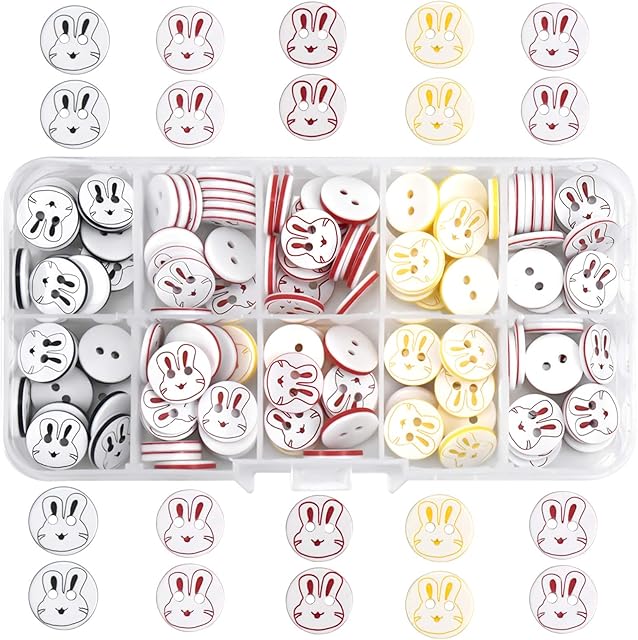Skyzone 150PCS Colorful Resin Buttons for Baby Kids Cardigans Knitting,Round Sewing Buttons Plastic Cute Crafting Buttons with Plastic Storage Box for Art Craft Child Clothing Sewing DIY Decoration