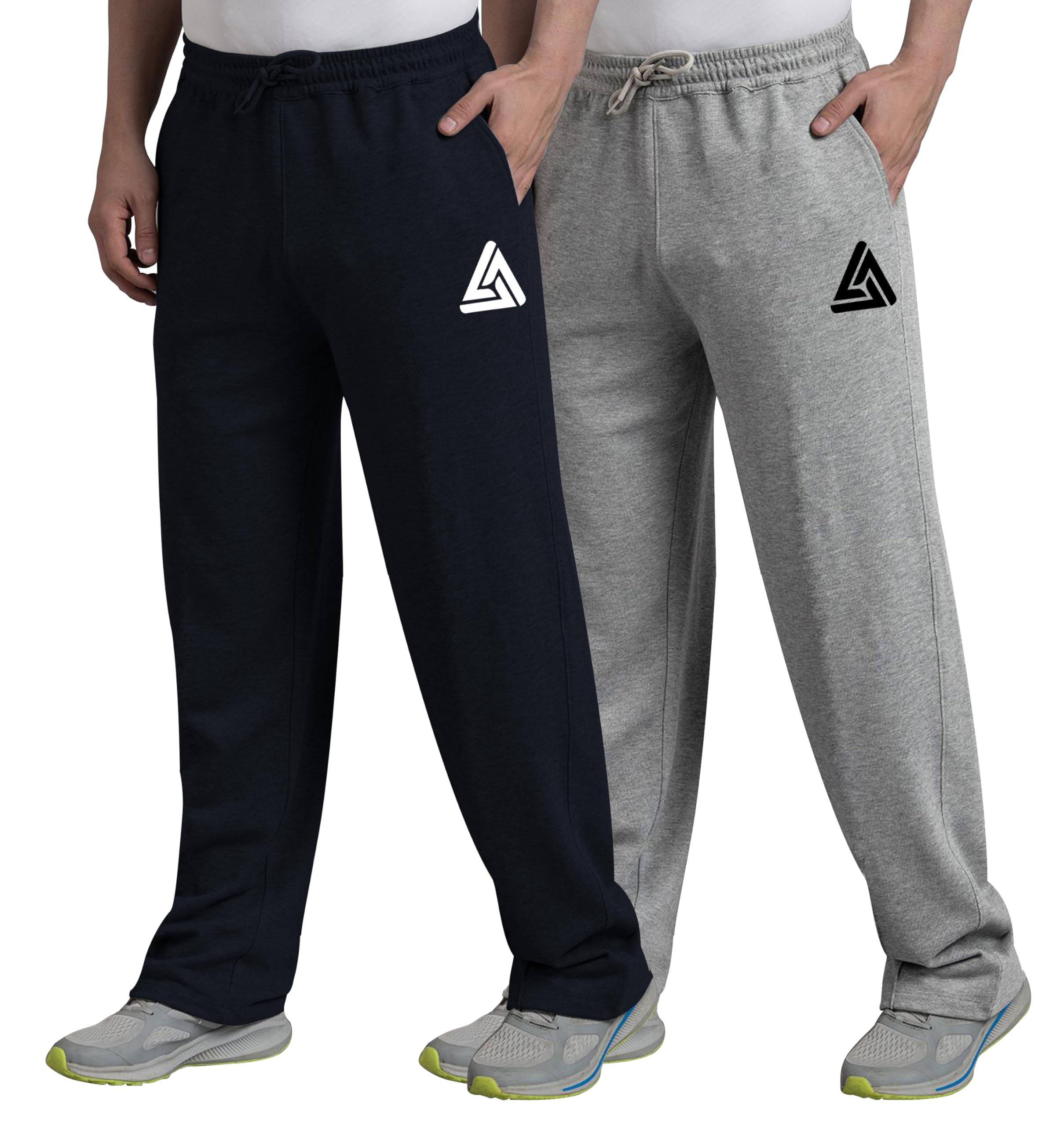 West Gate Clothing Plus Size Men's Regular Fit Trackpants | Men's Track Pant Combo Pack 2 | Men Stylish Trackpant | Triangle Printt | 2XL,3XL,4XL,5XL-picture-22