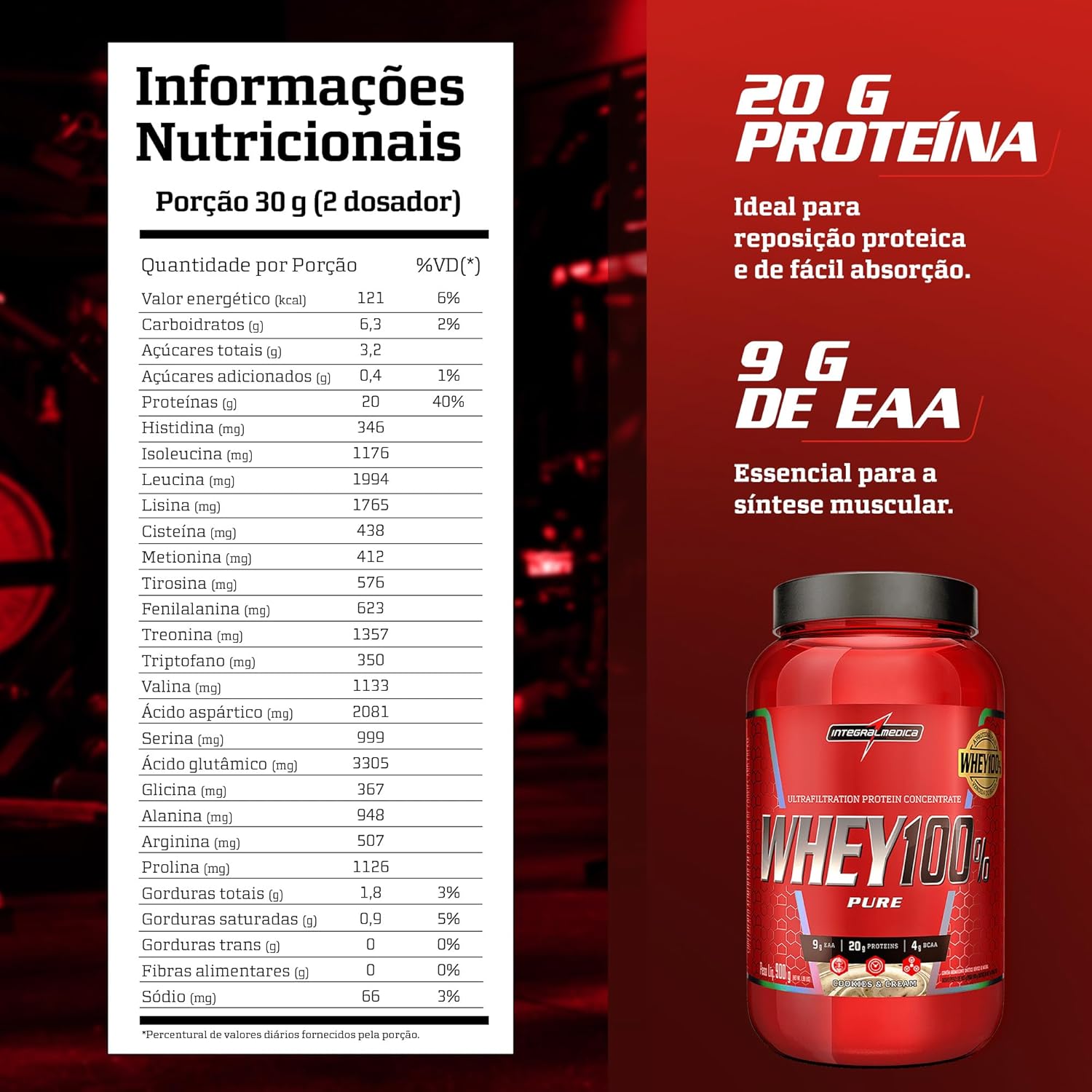 Integralmedica – Whey Protein Concentrado Morango 100% Pure – 21g de Proteína por Scoop, Suplementação Alimentar Pós-Treino, Fórmula Enriquecida com BCAAs – Pote 900g em promoção! Veja a oferta e mais achadinhos de Vitaminas & Suplementos 9 Hoje é o melhor dia para comprar Integralmedica – Whey Protein Concentrado Morango 100% Pure – 21g de Proteína por Scoop, Suplementação Alimentar Pós-Treino, Fórmula Enriquecida com BCAAs – Pote 900g com aquele preço maroto! Promoção! Aproveite a oferta! 9