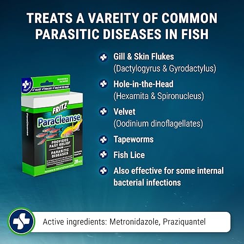 Miniatura 3 de Fritz Aquatics ParaCleanse proporciona un alivio rápido de enfermedades parasitarias (20 unidades)