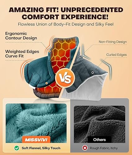 Miniatura 3 de Almohadilla térmica instantánea con infusión de grafeno con Thinsulate 3M, almohadilla térmica ergonómica con peso para cuello, hombros y espalda,