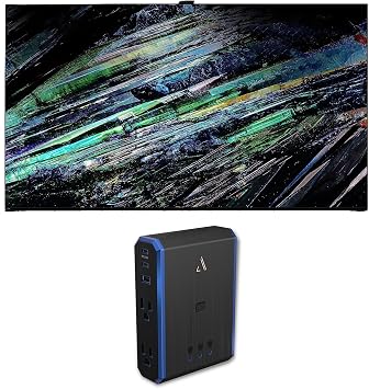 Sony XR77A95L 77 Inch QD-OLED 4K UHD Smart Google TV with AI Upscaling with a 5S-PS4-US1 4-Outlet Power with Omniport USB 2023
