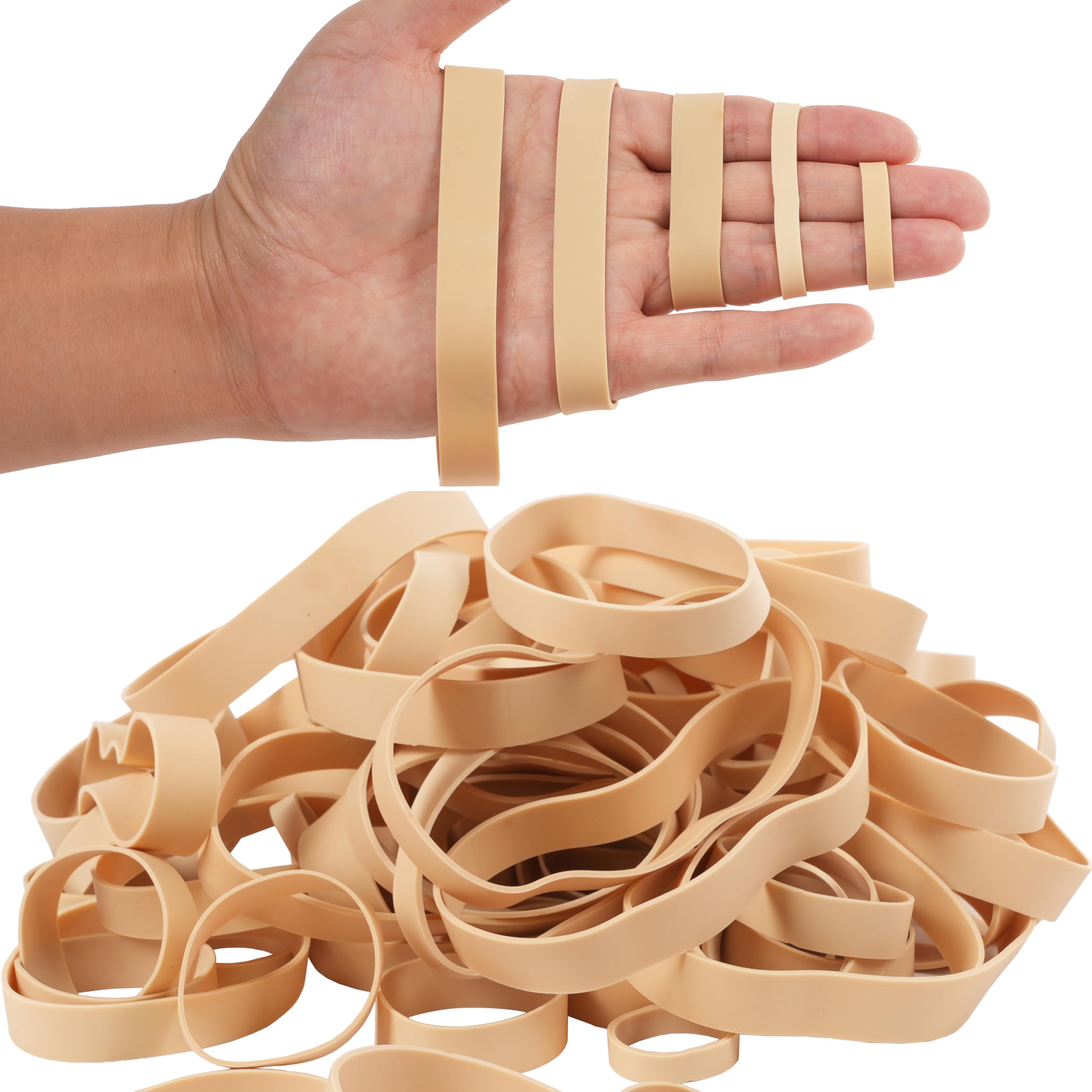 Rubber Bands Assorted Sizes 65Pcs Wide Big Thick Elastic Bands Heavy Duty | Large Rubber…