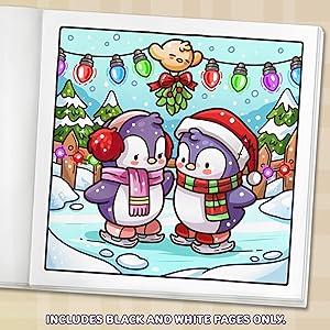 Merry Christmas: Cozy Coloring Book for Adults and Teens with Adorable Characters - Preview 2