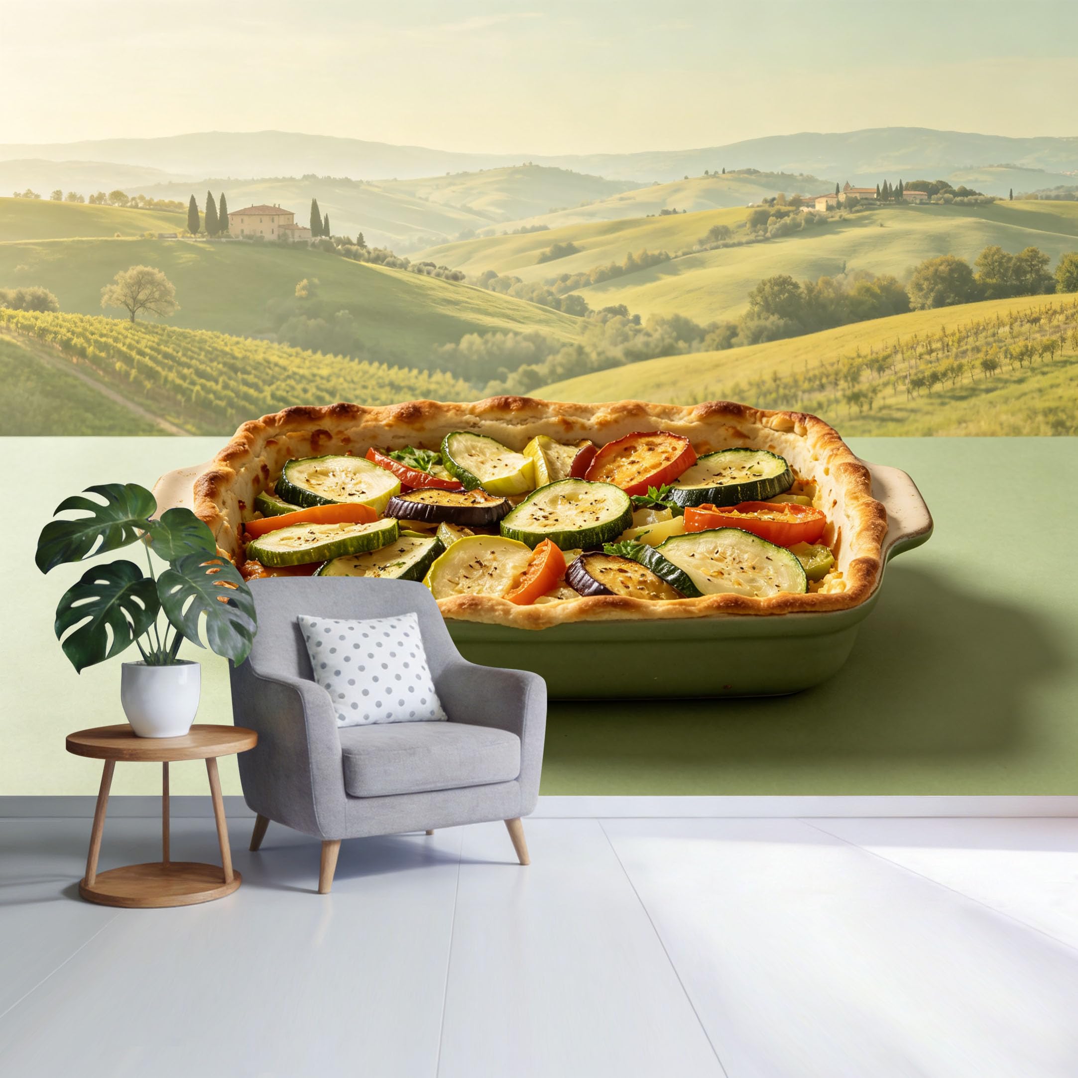 Custom Size Wall Mural Tuscany Countryside Landscape with Warm Hills and Rustic Farmhouse View SelfAdhesive Wall Fabric Removable Wallpaper for Home Office Decor
