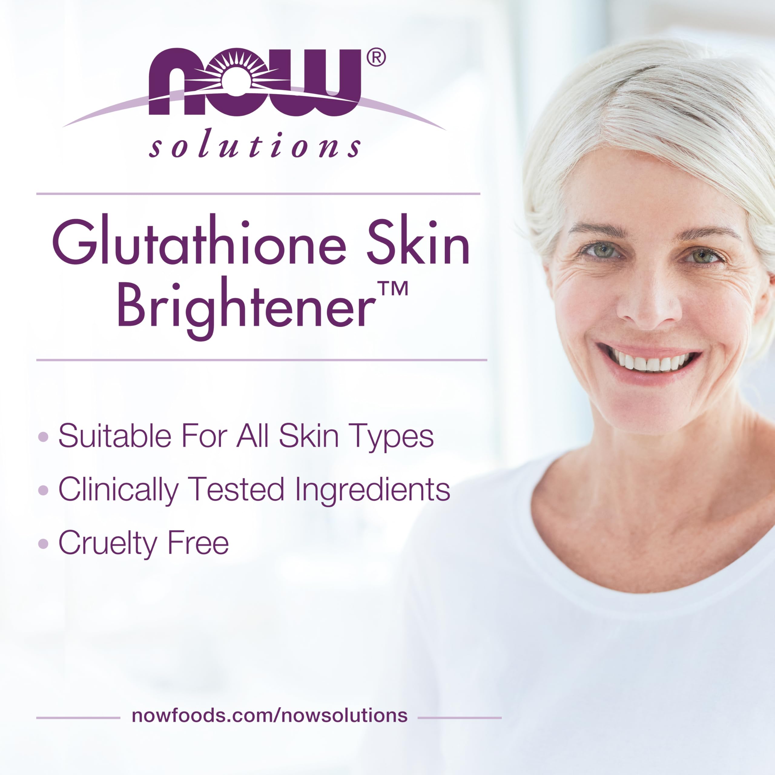 now foods glutathione skin brightener product info and reviews Glutathione Skin Brightener™ Cream main image 0