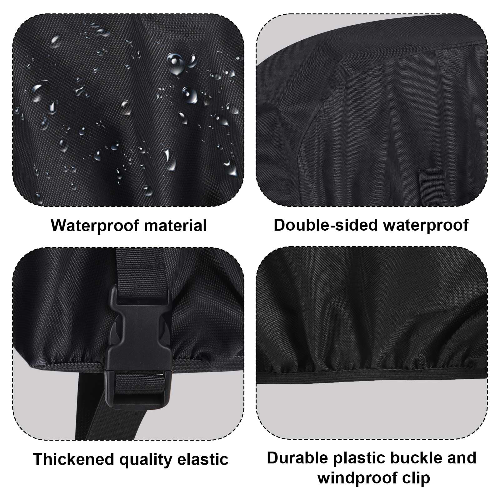 Copertura Verricello, 55x24x19cm Copertura Protettiva Nera in Tessuto Oxford Impermeabile Resistente alle Intemperie per Verricelli Elettrici da 8500 a 17500 Libbre per Uso Interno ed Esterno