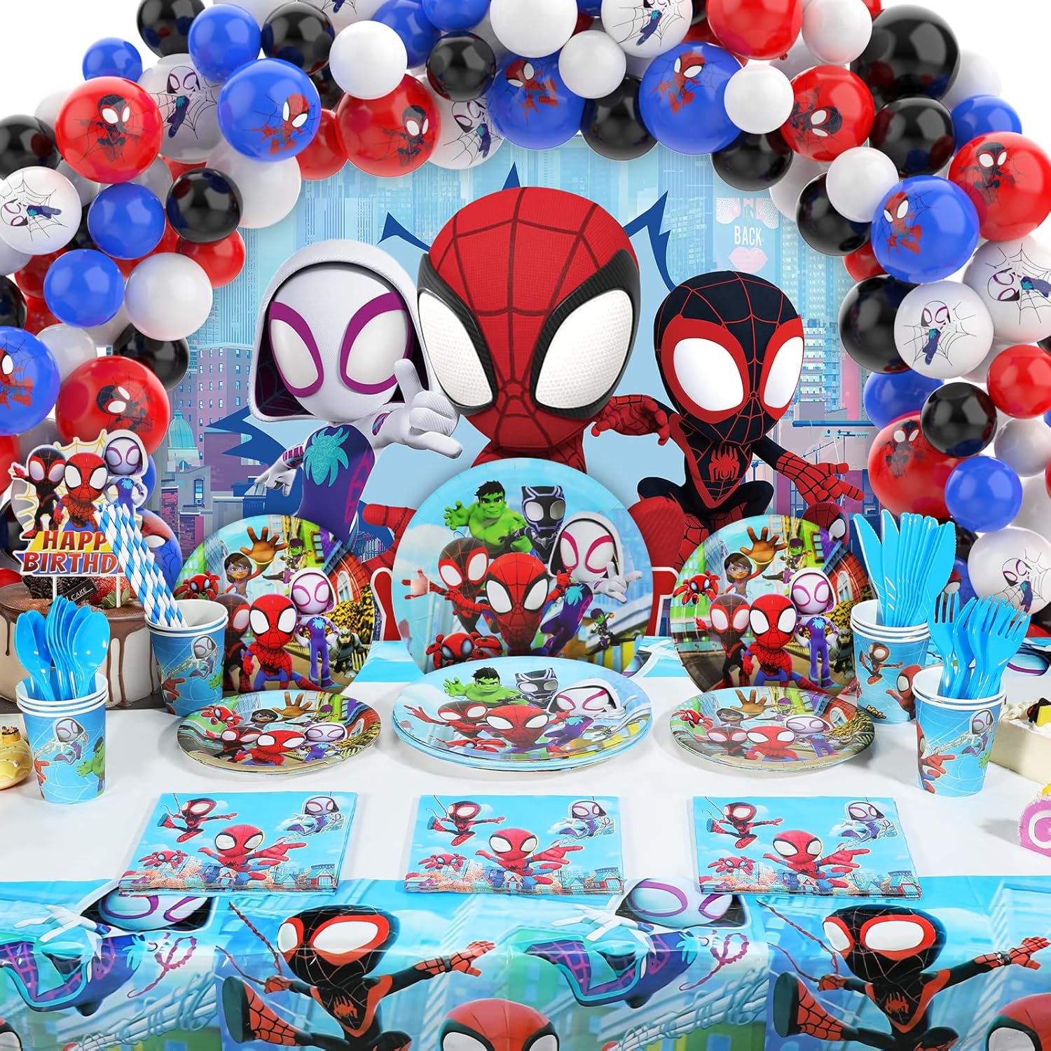 SWEYOGURT Spiderman and His Amazing Friends Birthday Party