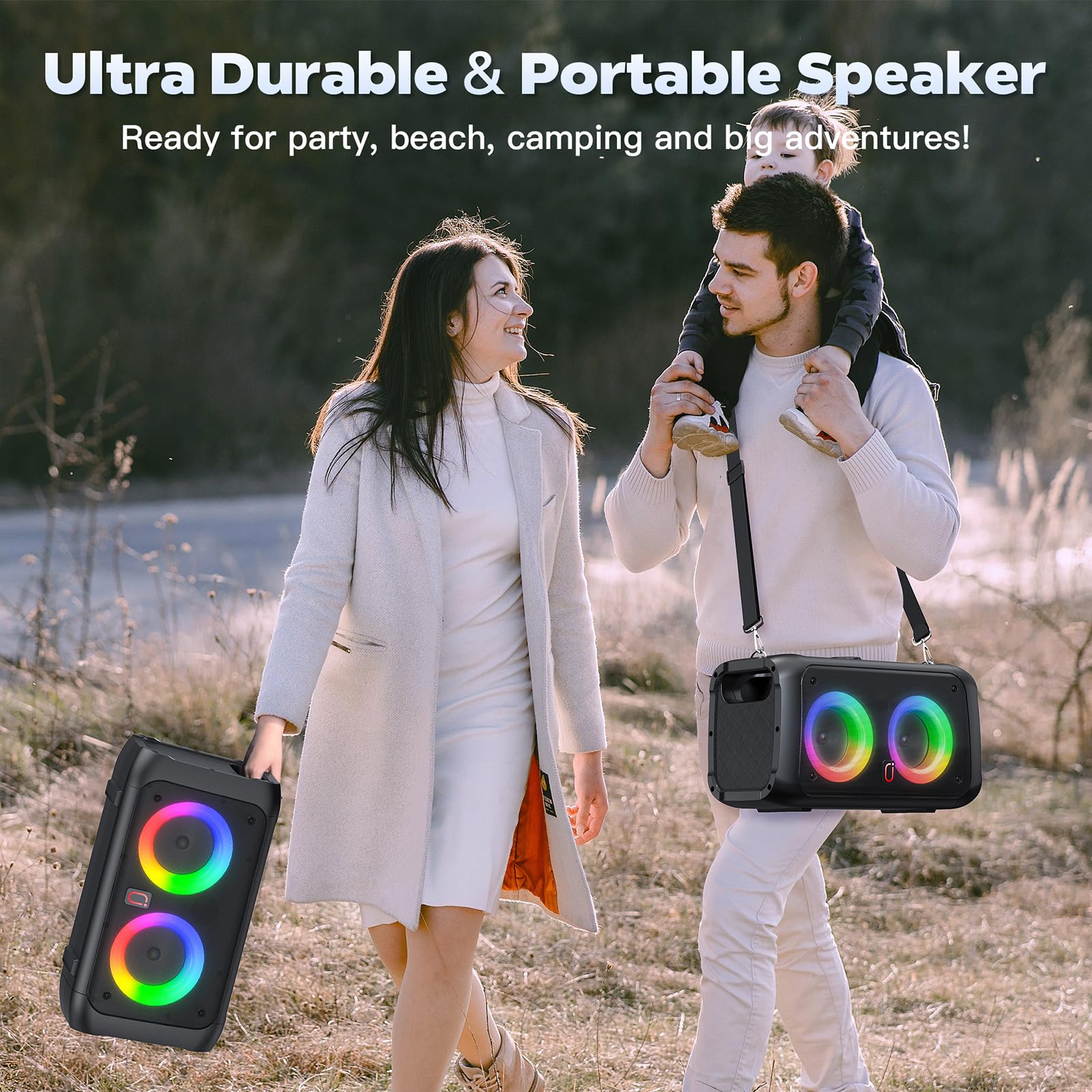 JYX Machine Karaoke Adultes avec 2 Microphones sans Fil, Haut-Parleur Bluetooth 5.3 Portable avec Roues et Lumières Disco, Enceinte Karaoké de Fête pour Les Réunions