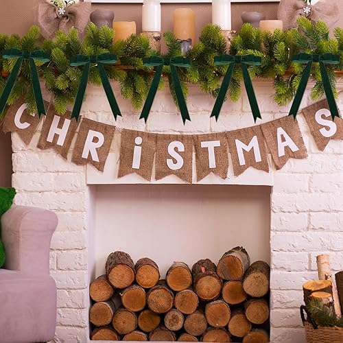 Miniatura 5 de Cinta de terciopelo verde de 10 yardas de 1 pulgada para árbol de Navidad, cinta de terciopelo de Navidad para envolver regalos, manualidades, arco,