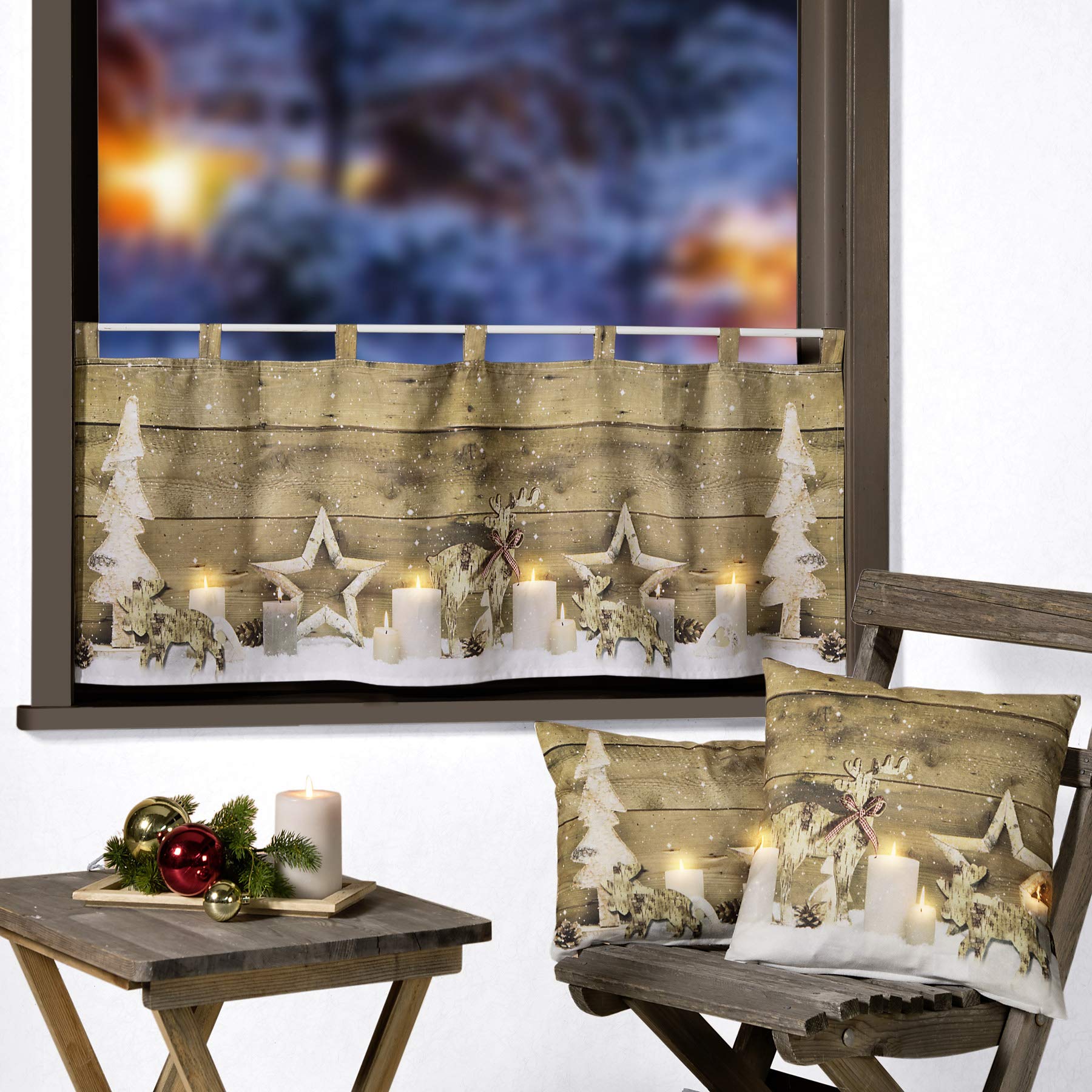 Heimtexland Tenda A Pannello In Organza Semitrasparente - 245x60 Cm - Colore Cioccolato - 3