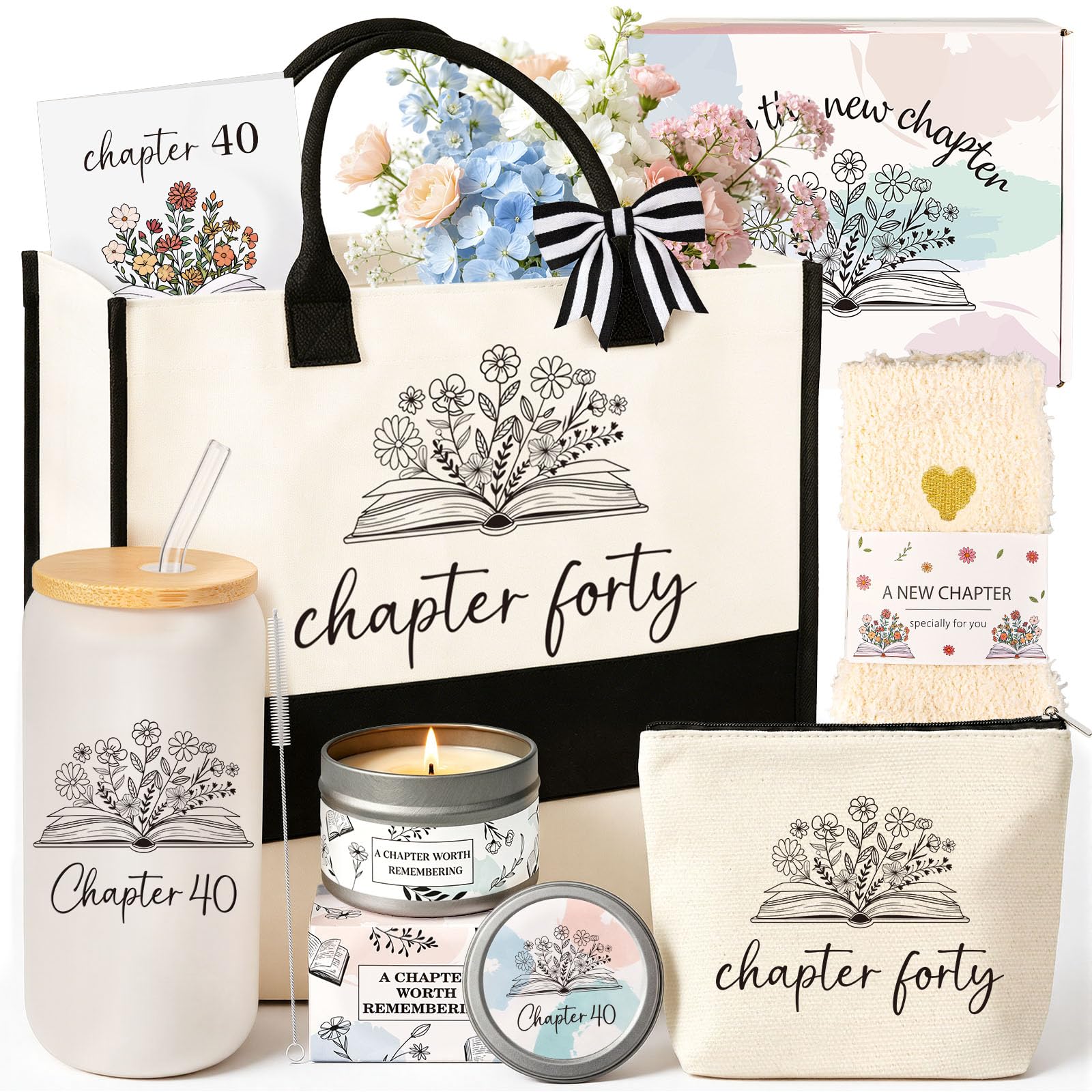 Giftota 40th Birthday Gifts Women, 40 Year Old Birthday Gifts for Women Happy 40th Birthday Gift for Women Gifts for 40th Birthday Woman Cool 40th Birthday Gift for Her New Chapter