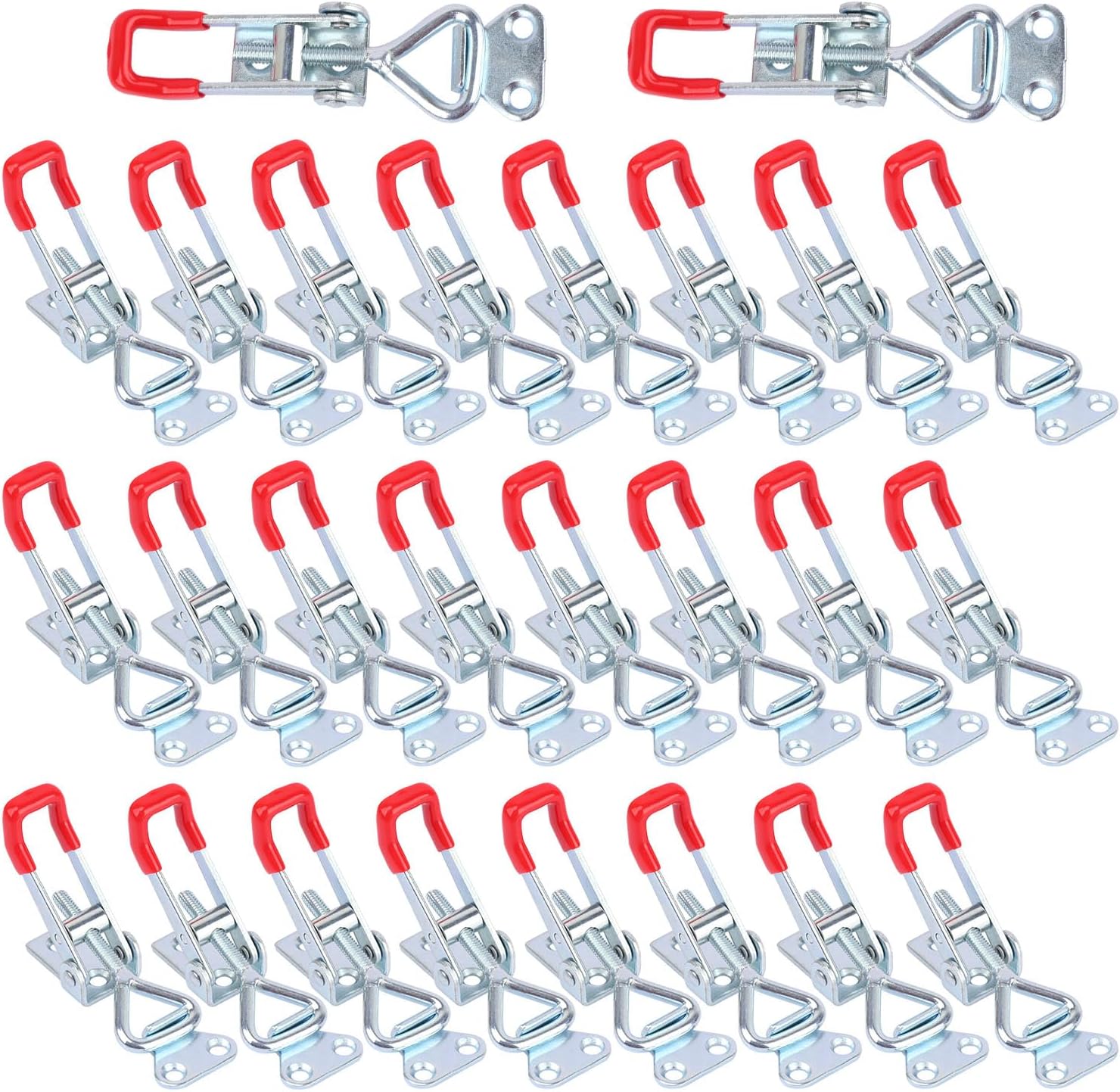 2 Pack Heavy Duty U-Hook Latch Clamp, 7720 lbs Capacity Adjustable U Hook Toggle Clamp, 40380 Toggle Clamp Latch, Adjustable Toggle Clamps with Threaded U-Bolt